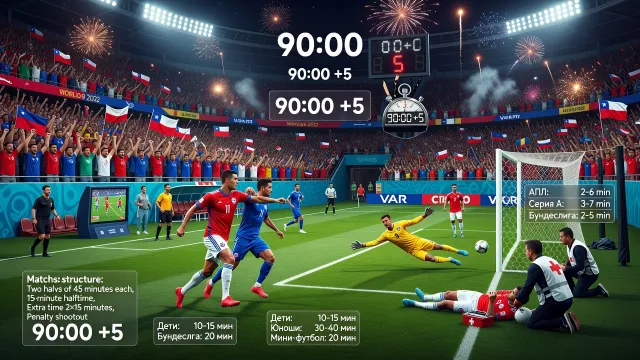 Время игры в футбол: сколько длится матч, таймы и все правила